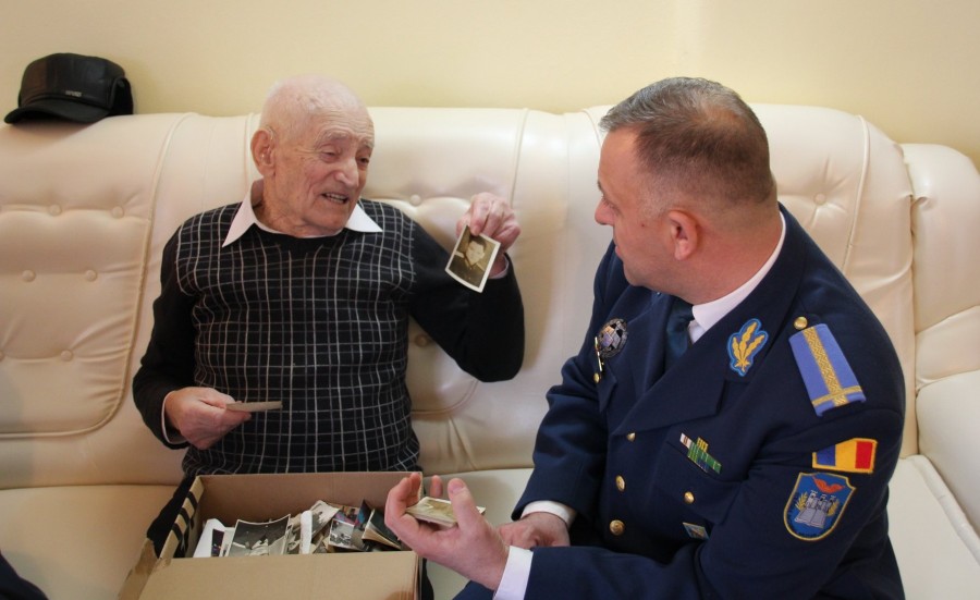 Veteranul de război Gheorghe Hațegan, aniversat la împlinirea vârstei de 98 de ani