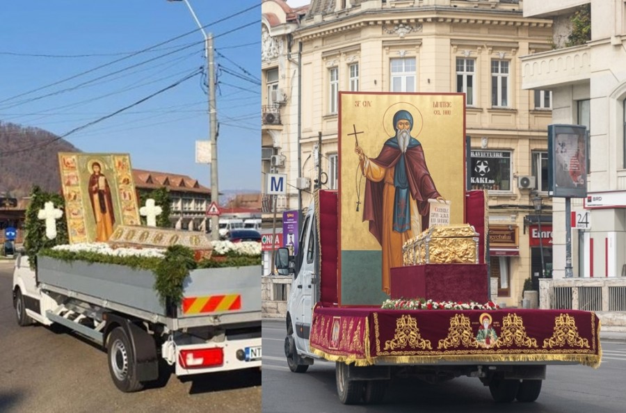 Moaștele Cuvioasei Parascheva și ale Sfântului Dimitrie cel Nou, scoase în procesiune pentru ajutor în timpul pandemiei