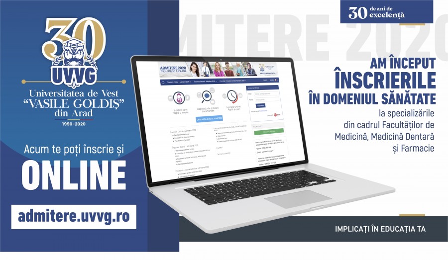 Au început înscrierile online la UVVG, domeniul sănătate!