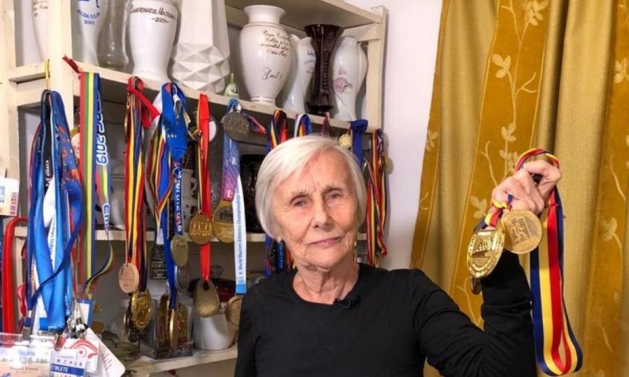 Elena Pagu se pregătește pentru Mondialul de atletism din 2021, la 94 de ani!