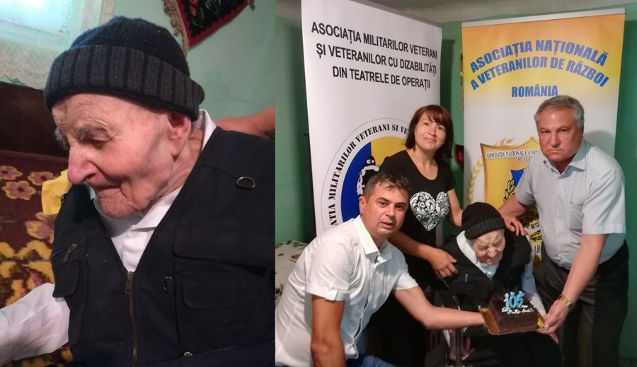Veteranul de război Vasile Pescaru, sărbătorit la împlinirea vârstei de 105 ani