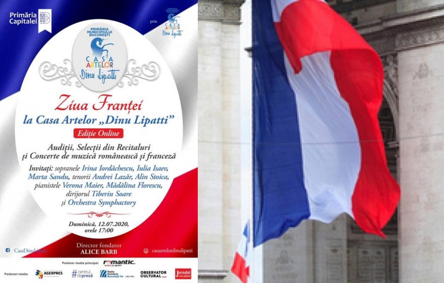 Ziua Franţei va fi celebrată duminică, online, la Casa Artelor "Dinu Lipatti"