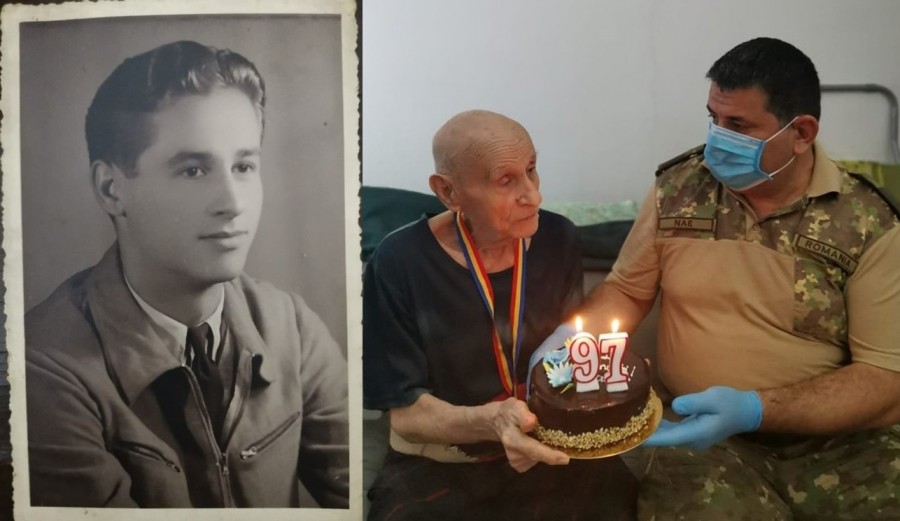 Veteranul de război Ion Chivu, aniversat la împlinirea vârstei de 97 de ani