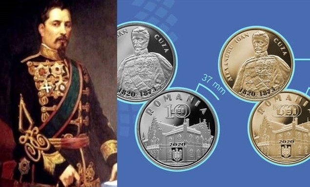 Noi monede introduse în circulație de BNR, cu tema 200 de ani de la naşterea lui Alexandru Ioan Cuza