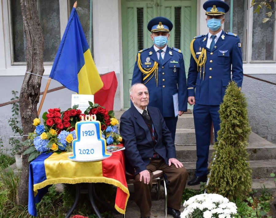 100 de ani de viață, 100 de ani de istorie! Veteranul de război Marin Stănescu, sărbătorit la centenar