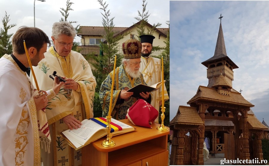 (FOTO) Biserica din incinta Clinicii Laser System din Vladimirescu a fost sfințită astăzi, în Duminica Sfintei Cruci