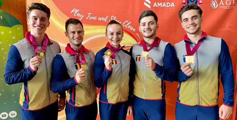 România a cucerit medaliile de aur în proba de grup, la Campionatul Mondial de gimnastică aerobică de la Baku
