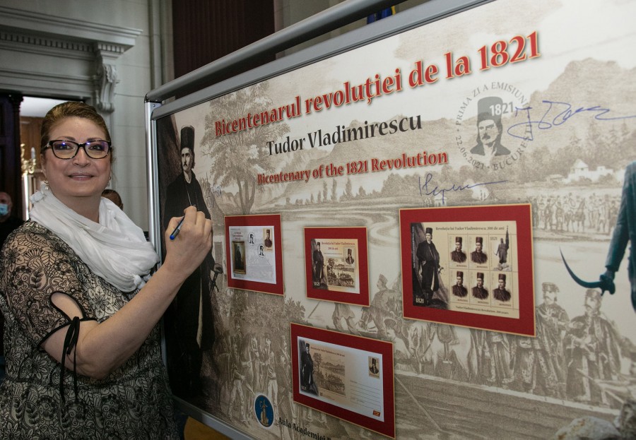 Timbrul românesc a sărbătorit Bicentenarul Revoluției lui Tudor Vladimirescu