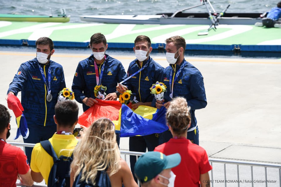 Încă o medalie de argint pentru România la Tokyo! Canotorii la 4 rame fără cârmaci, vicecampioni mondiali