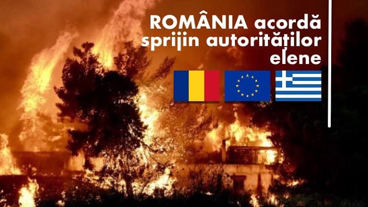 România acordă sprijin autorităților elene în lupta cu flăcările. 112 pompieri români pleacă astăzi în Grecia cu mai multe autospeciale