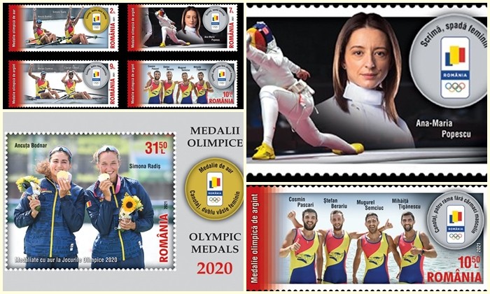 Romfilatelia introduce în circulație emisiunea de mărci poștale Medalii Olimpice 2020