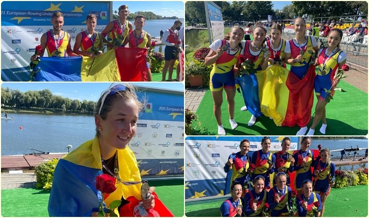 Canotorii români au câștigat astăzi 10 medalii la Campionatele Europene U23 de la Kruszwica, Polonia