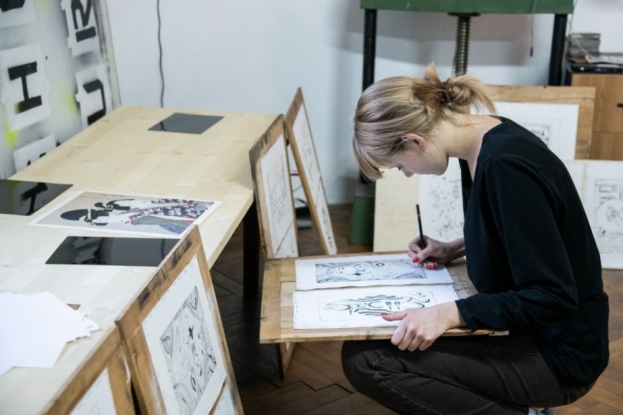 Workshop de gravură pentru tineri la Muzeul de Artă Arad