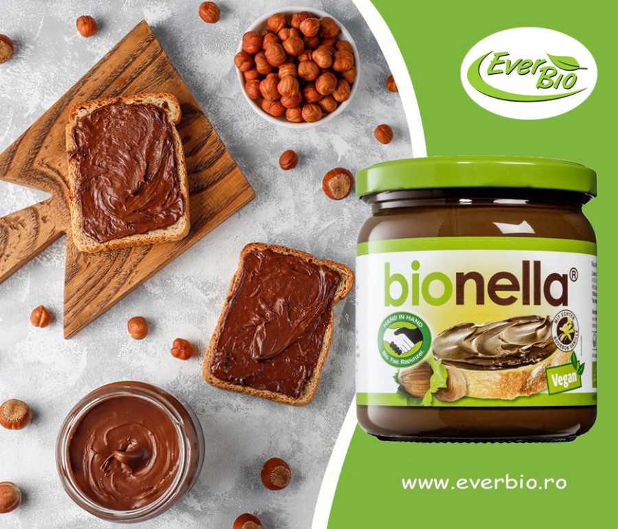 EVERBIO - BIONELLA BIO PASTA DE ALUNE CU CIOCOLATĂ