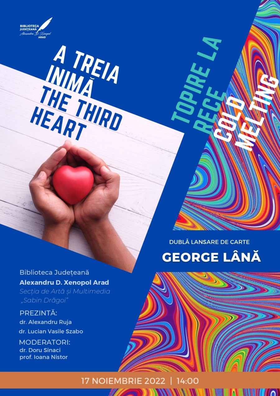 Dublă lansare de carte la Bibliotecă, cu scriitorul și jurnalistul George Lână