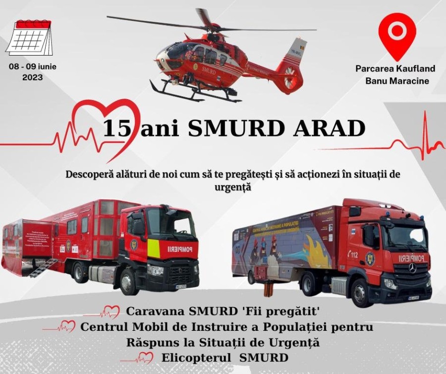 Aniversarea a 15 ani SMURD Arad - Descoperiți Caravana SMURD