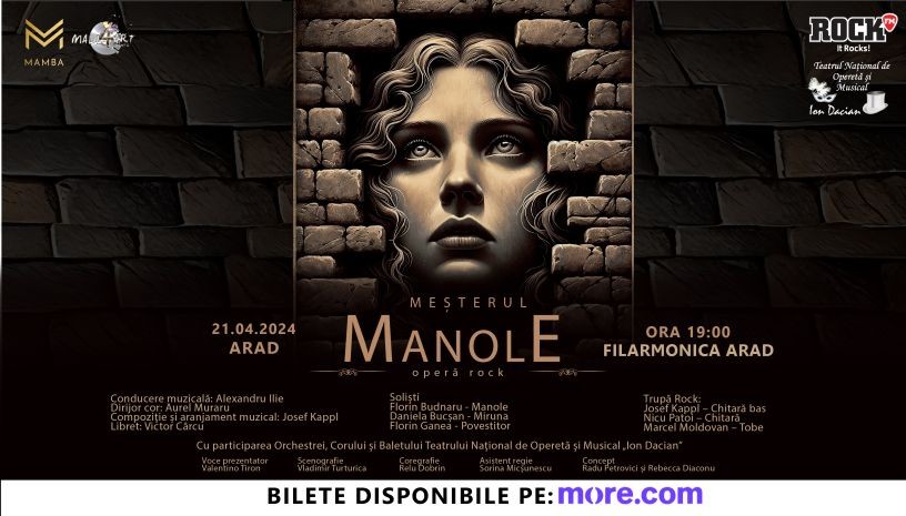 21 aprilie la Arad: Super-producția operei rock Meșterul Manole vine în oraș pentru o singură noapte (Comunicat de presă)