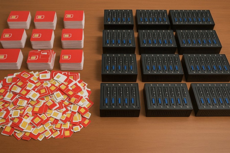 Fraudă de tip spoofing: zeci de mii de cartele prepay și modemuri SIM box găsite într-o locuință din Zalău