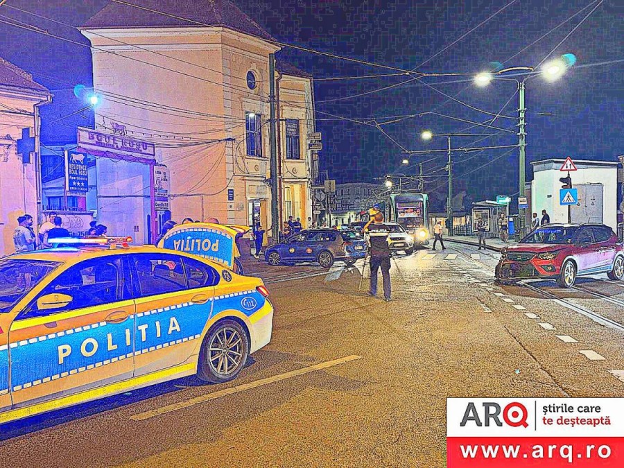 Accident rutier cu cinci victime în zona Boul Roșu din Arad (Foto)