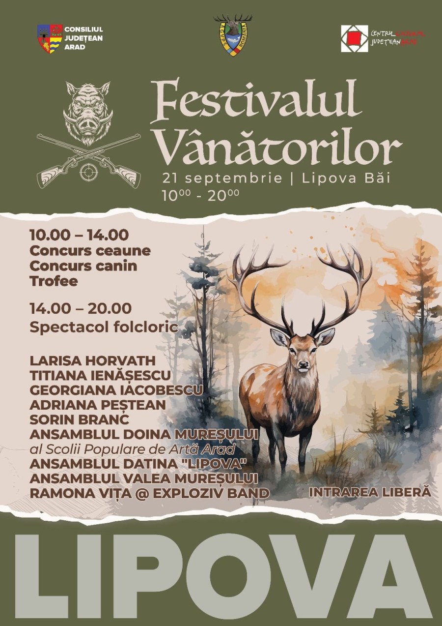 Festivalul Vânătorilor, duminică, la Lipova Băi