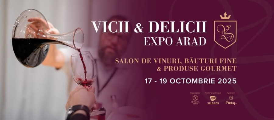 „Vicii & Delicii” revine la Expo Arad – un weekend dedicat vinului, gusturilor fine și experiențelor gourmet