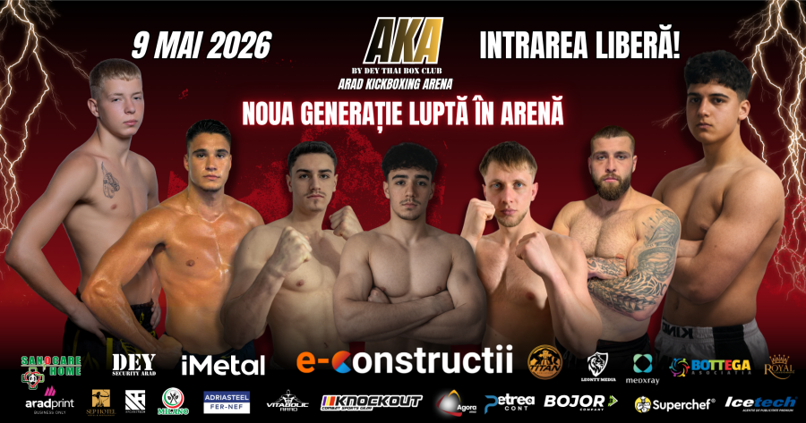În această sâmbătă, Aradul găzduiește una dintre cele mai mari gale de kickboxing din vestul țării