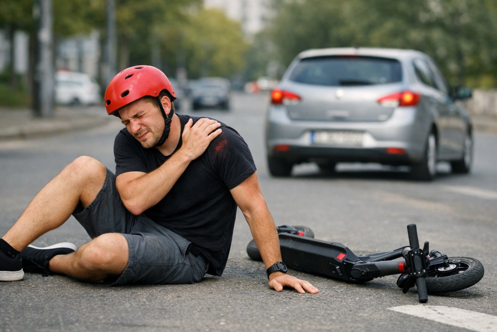 Șoferiță de 58 de ani abțiguită: lovește trotinetistul, dispare, dar e prinsă și dusă la răcoare