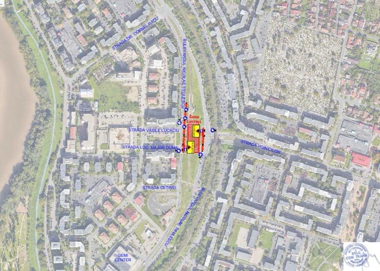 Atenție, șoferi! Se închide circulația în sensul giratoriu de la fosta Billa Micălaca. Restricțiile vor dura o lună