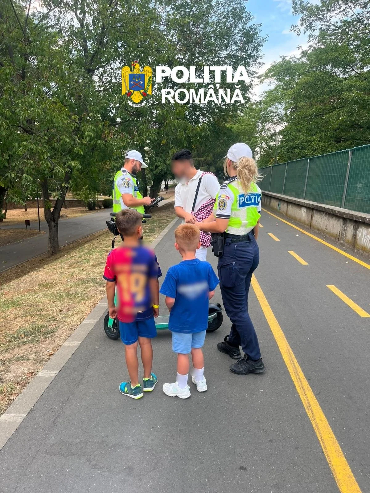 Poliția Arad, acțiune preventivă pe faleza Mureșului