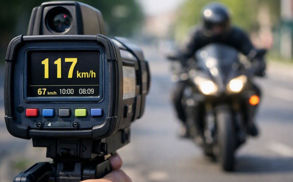 Motociclist fără acte, dar cu ambiții de pilot: 117 km/h pe strada Eugen Popa