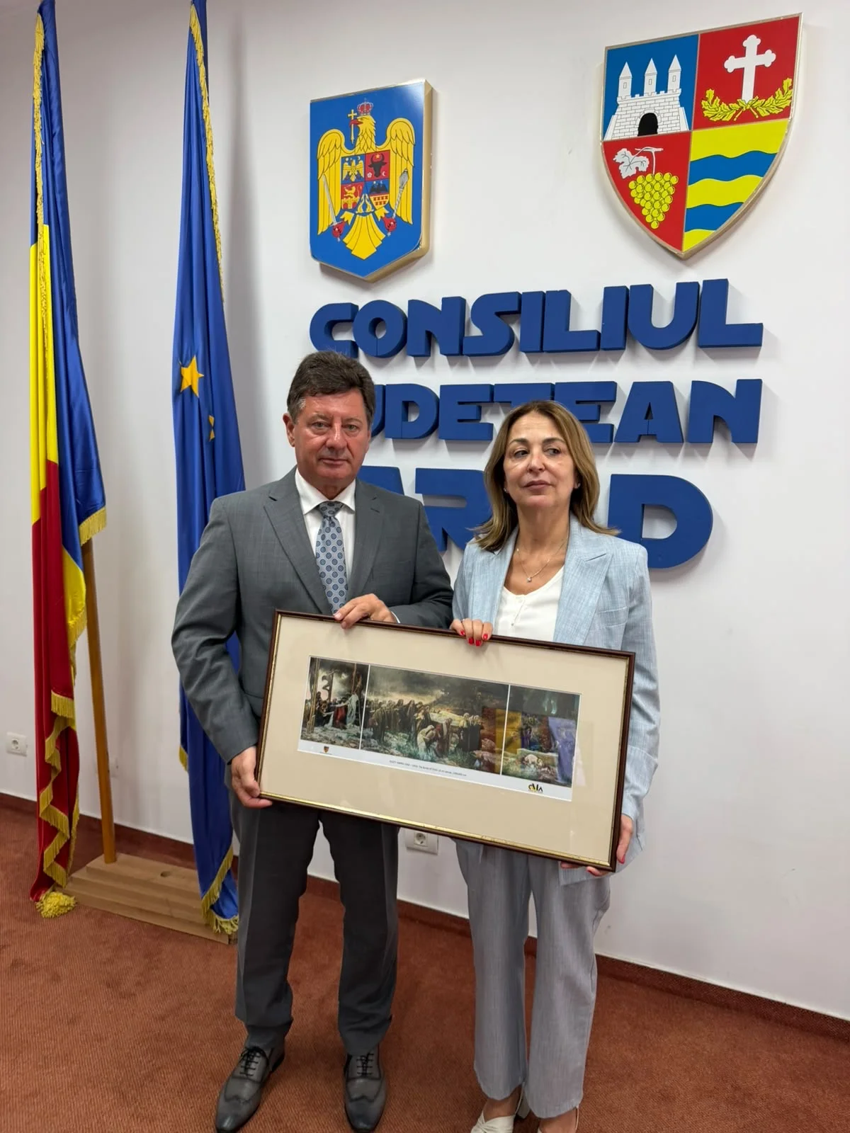 Ambasadorul Italiei a vizitat Consiliul Județean Arad