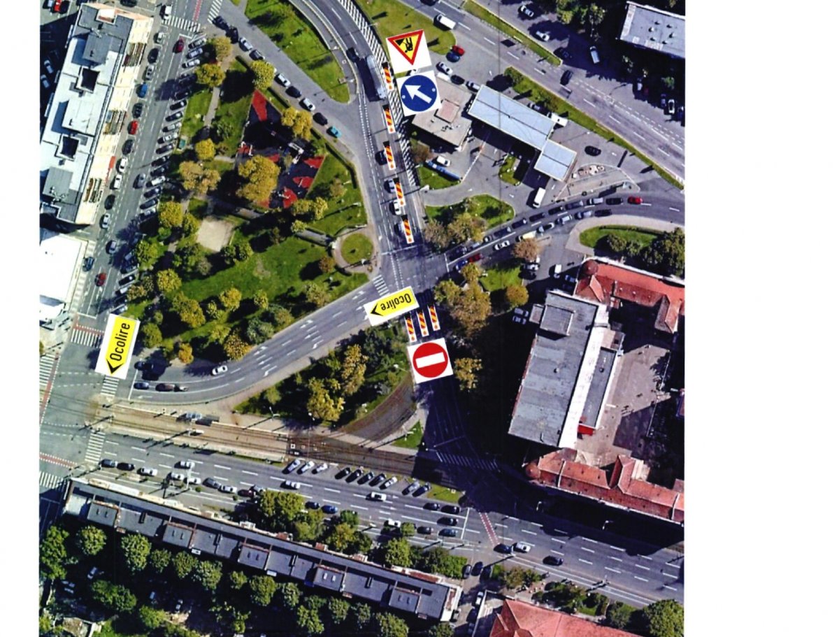 Închiderea circulației rutiere în Piața Acad. Caius Iacob