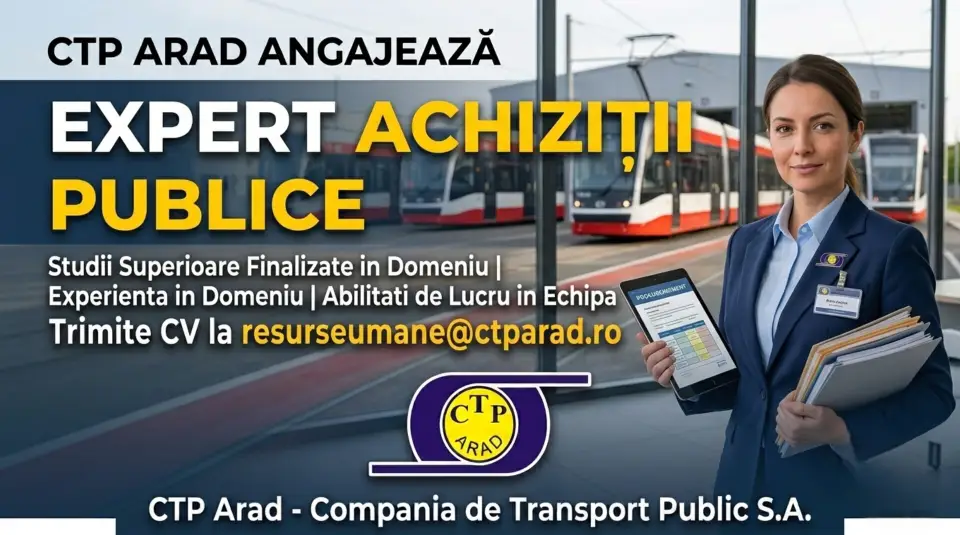 Compania de Transport Public Arad angajeaza