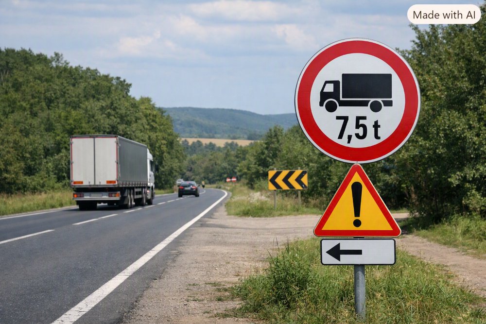 Tonaj limitat pe DJ 682 între Făget și limita cu județul Arad: restricție permanentă pentru traficul greu