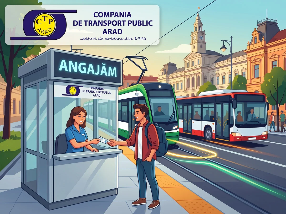 CTP Arad angajează vânzătoare de bilete și abonamente