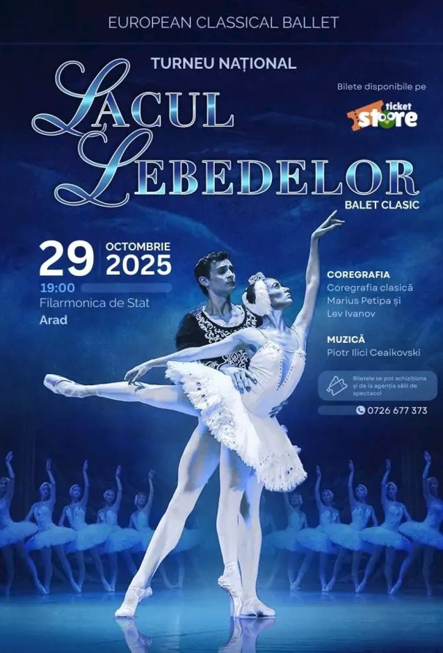 Spectacolul de balet „Lacul Lebedelor”, pe scena Filarmonicii Arad