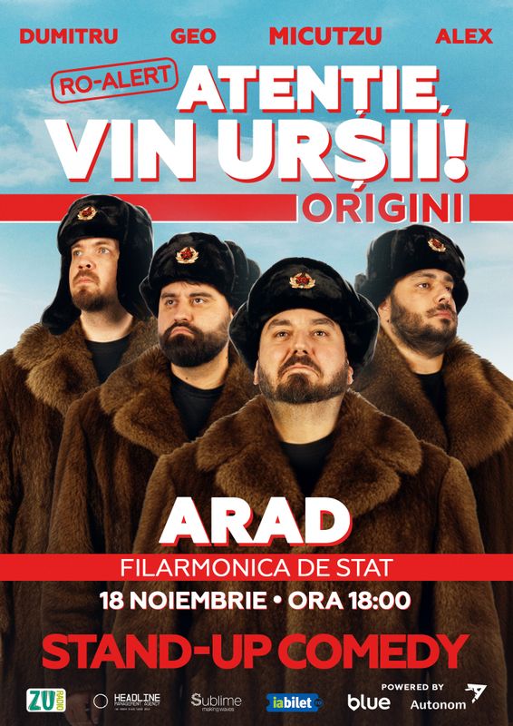 Stand-up Comedy cu Micutzu, Geo Adrian si George Dumitru - “Atentie, vin ursii!” - ORA 18:00