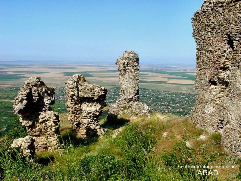 Cetatea medievală Şiria, ruine, sat Şiria, comuna Şiria, situată deasupra localităţii